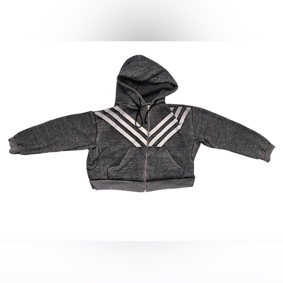 WILDFOX Tri stripe Burnout Jersey jacket women’s size large - Picture 12 of 17